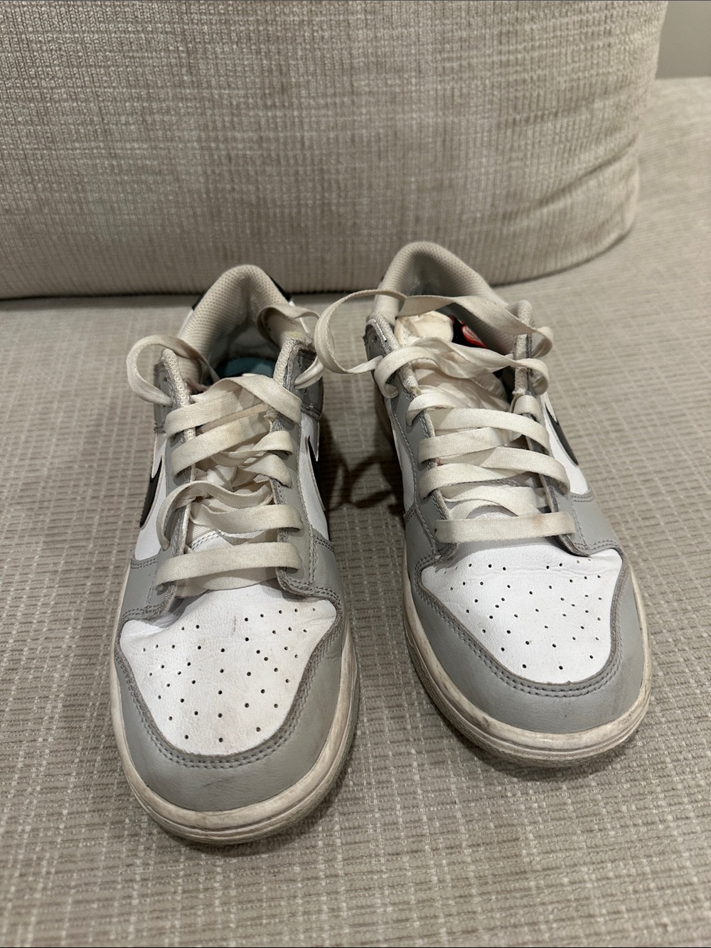 Nike  Low-Top Sneakers in White and Gray